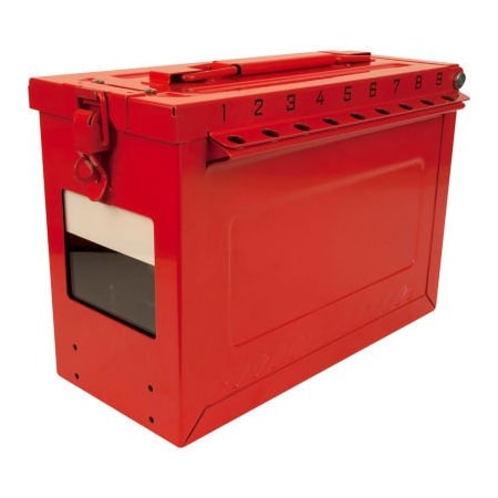 Master Lock MasterLock Large Group Lock Box With Key Window, Red,  S602